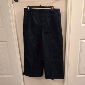 SPANX Navy Wide Leg Jeans